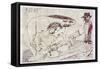 Picasso sketches 142, 1988 (drawing)-Ralph Steadman-Framed Stretched Canvas
