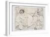 Picasso sketches 148, 1988 (drawing)-Ralph Steadman-Framed Giclee Print