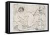 Picasso sketches 148, 1988 (drawing)-Ralph Steadman-Framed Stretched Canvas
