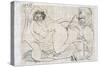 Picasso sketches 148, 1988 (drawing)-Ralph Steadman-Stretched Canvas