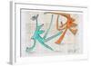Picasso sketches 16, 1988 (drawing)-Ralph Steadman-Framed Giclee Print