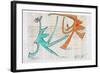 Picasso sketches 16, 1988 (drawing)-Ralph Steadman-Framed Giclee Print