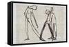 Picasso sketches 64, 1988 (drawing)-Ralph Steadman-Framed Stretched Canvas