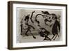 Picasso sketches 96, 1988 (drawing)-Ralph Steadman-Framed Giclee Print