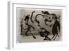 Picasso sketches 96, 1988 (drawing)-Ralph Steadman-Framed Giclee Print