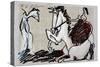 Picasso sketches 98, 1988 (drawing)-Ralph Steadman-Stretched Canvas