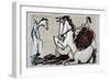 Picasso sketches 98, 1988 (drawing)-Ralph Steadman-Framed Giclee Print
