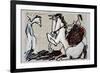 Picasso sketches 98, 1988 (drawing)-Ralph Steadman-Framed Giclee Print