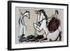 Picasso sketches 98, 1988 (drawing)-Ralph Steadman-Framed Giclee Print