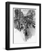 Piccadilly 1888-Joseph Pennell-Framed Art Print