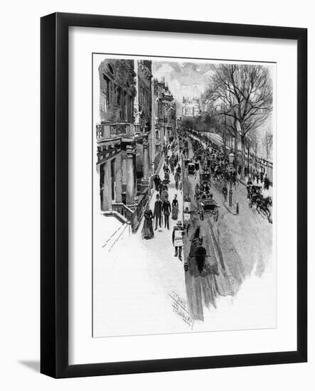 Piccadilly 1888-Joseph Pennell-Framed Art Print