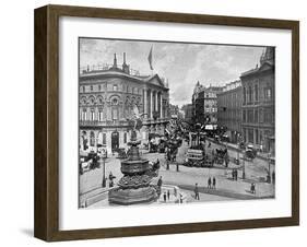 Piccadilly Circus 1896-null-Framed Art Print