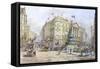 Piccadilly Circus and Shaftesbury Avenue-John Sutton-Framed Stretched Canvas