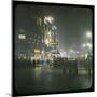 Piccadilly Circus by Night-null-Mounted Photographic Print