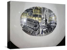 Piccadilly Circus, Decoration on Wedgwood Bowl Commemorating the Boat Race-Eric Ravilious-Stretched Canvas