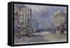 Piccadilly Circus in Victorian Times, 2008-John Sutton-Framed Stretched Canvas