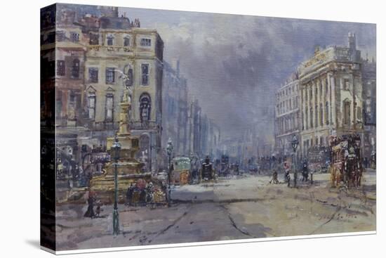 Piccadilly Circus in Victorian Times, 2008-John Sutton-Stretched Canvas