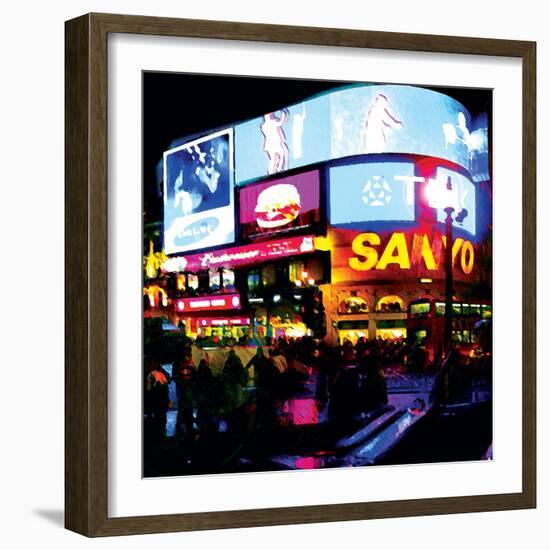 Piccadilly Circus Lights, London-Tosh-Framed Art Print