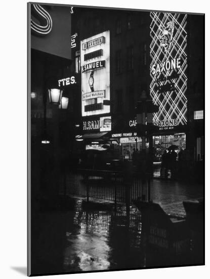Piccadilly Circus Lights-null-Mounted Photographic Print