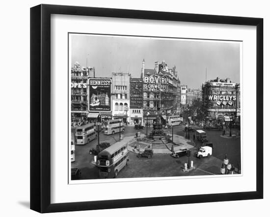 Piccadilly Circus, London, 1952-null-Framed Photographic Print