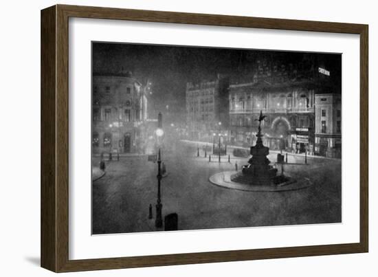 Piccadilly Circus, London, at Night, 1908-1909-Charles F Borup-Framed Giclee Print