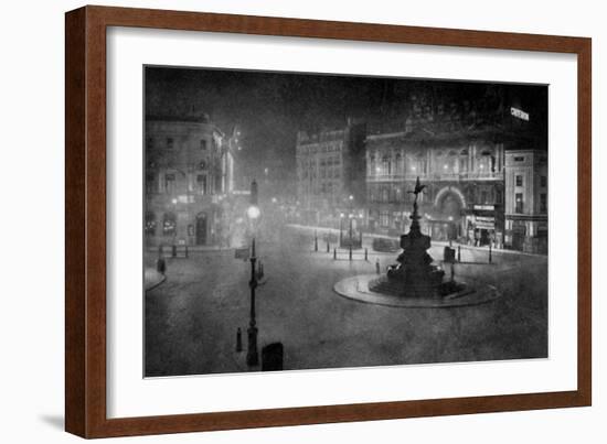 Piccadilly Circus, London, at Night, 1908-1909-Charles F Borup-Framed Giclee Print