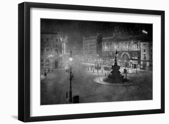 Piccadilly Circus, London, at Night, 1908-1909-Charles F Borup-Framed Giclee Print