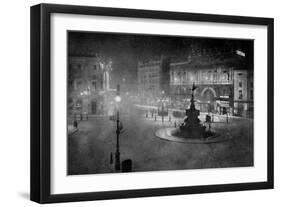 Piccadilly Circus, London, at Night, 1908-1909-Charles F Borup-Framed Giclee Print