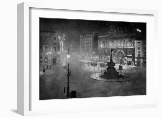 Piccadilly Circus, London, at Night, 1908-1909-Charles F Borup-Framed Giclee Print