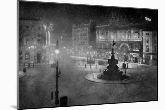 Piccadilly Circus, London, at Night, 1908-1909-Charles F Borup-Mounted Giclee Print