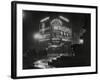 Piccadilly Circus London at Night, 1952-Associated Newspapers-Framed Photo