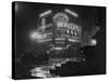 Piccadilly Circus London at Night, 1952-Associated Newspapers-Stretched Canvas