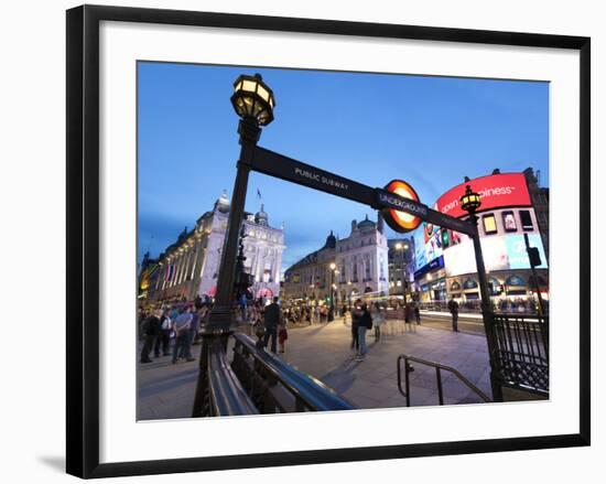 Piccadilly Circus, London, England, United Kingdom, Europe-Stuart Black-Framed Photographic Print