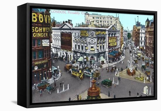 Piccadilly Circus, London, England-null-Framed Stretched Canvas