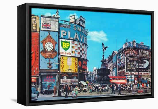 Piccadilly Circus, London, England-null-Framed Stretched Canvas