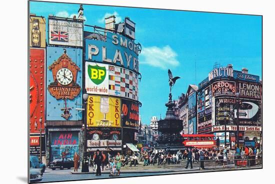 Piccadilly Circus, London, England-null-Mounted Art Print