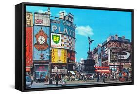 Piccadilly Circus, London, England-null-Framed Stretched Canvas