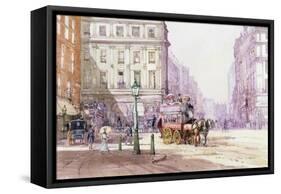 Piccadilly Circus Towards Regent Street, C.1893-John Sutton-Framed Stretched Canvas
