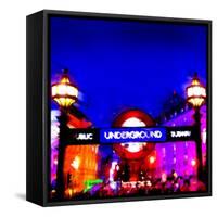 Piccadilly Circus Tube, London-Tosh-Framed Stretched Canvas