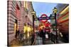 Piccadilly Circus Underground Station in Regent Street, London, South of England-null-Stretched Canvas