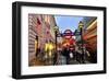 Piccadilly Circus Underground Station in Regent Street, London, South of England-null-Framed Art Print