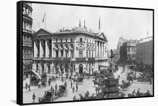 Piccadilly Circus, Westminster, London, c1910 (1911)-Photochrom Co Ltd of London-Framed Stretched Canvas