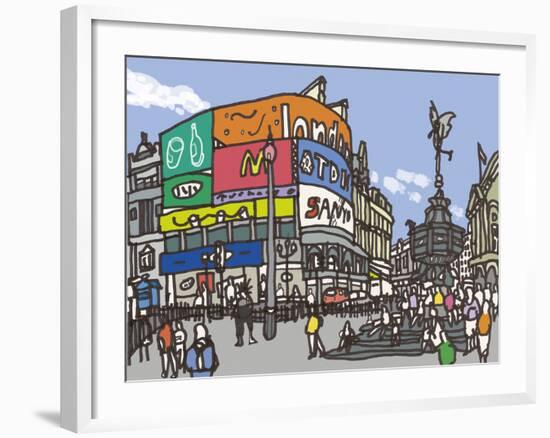 Piccadilly Circus-James Hobbs-Framed Giclee Print