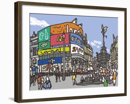 Piccadilly Circus-James Hobbs-Framed Giclee Print
