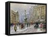 Piccadilly Circus-John Sutton-Framed Stretched Canvas