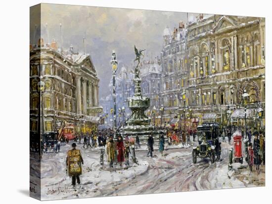 Piccadilly Circus-John Sutton-Stretched Canvas