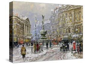 Piccadilly Circus-John Sutton-Stretched Canvas