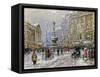 Piccadilly Circus-John Sutton-Framed Stretched Canvas