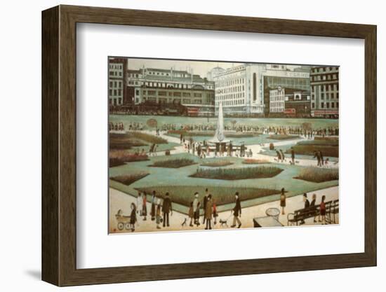 Piccadilly Gardens-Laurence Stephen Lowry-Framed Art Print