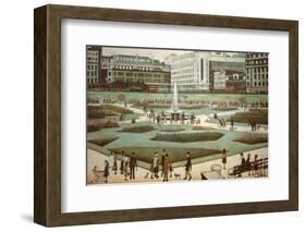 Piccadilly Gardens-Laurence Stephen Lowry-Framed Art Print